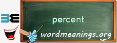 WordMeaning blackboard for percent